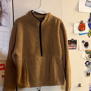 Woman’s Tan Fleece Sweater